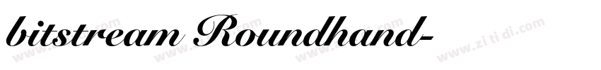 bitstream Roundhand字体转换